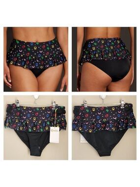 Sailor Moon Luna Swim Bottoms New #1624